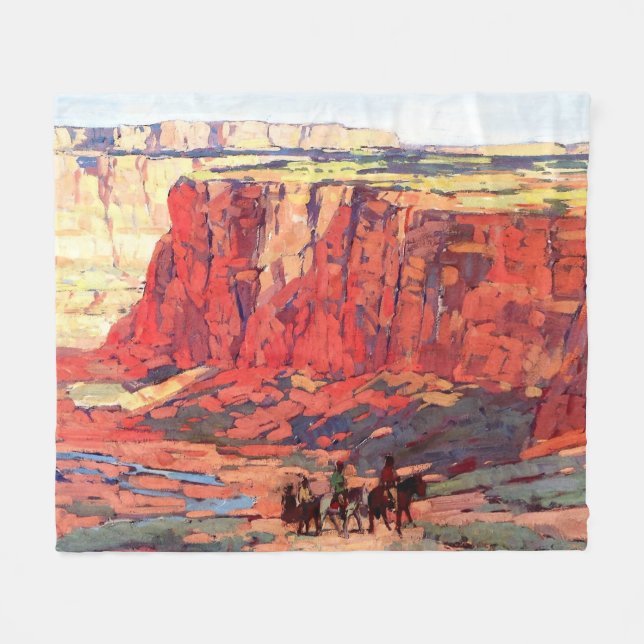 "Canyon Riders" Western Art von Edgar Payne Fleecedecke (Vorderseite (Horizontal))