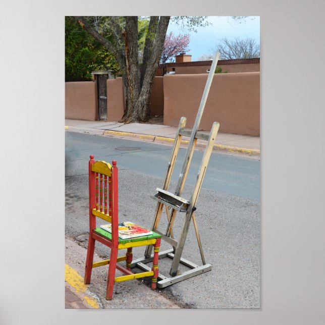 Canyon Road Artist Chair, Santa Fe Poster (Vorne)