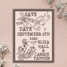 Canyon Rock Boho Hochzeit der 1970er Jahre Rettete Postkarte