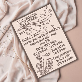 Canyon Rock Boho Wedding 1970 Einladung