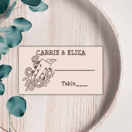 Canyon Rock Boho Wedding 1970 Platzkarte