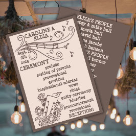 Canyon Rock Boho Wedding 1970 Programm