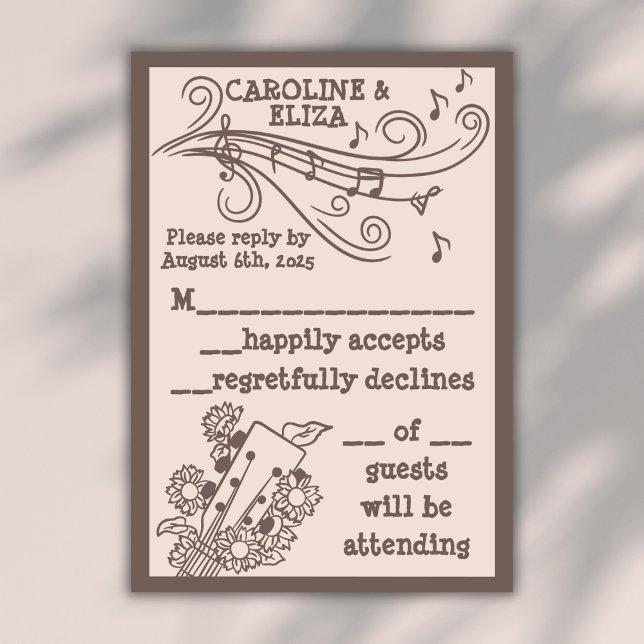 Canyon Rock Boho Wedding 1970 RSVP Karte (Von Creator hochgeladen)