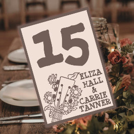 Canyon Rock Boho Wedding 1970 Tischnummer