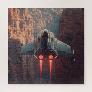 Canyon Run Jet mit Afterburners - Sci-Fi Puzzle