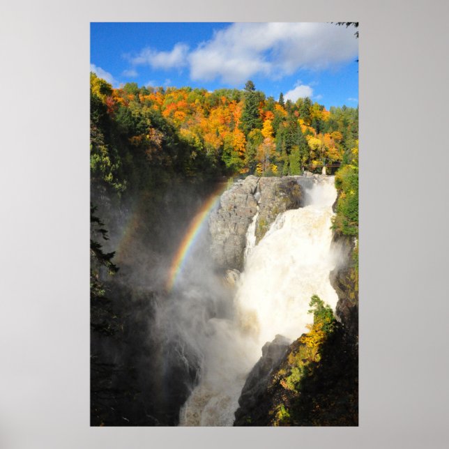 Canyon Sainte-Anne Wasserfall Rainbow Quebec Poste Poster (Vorne)