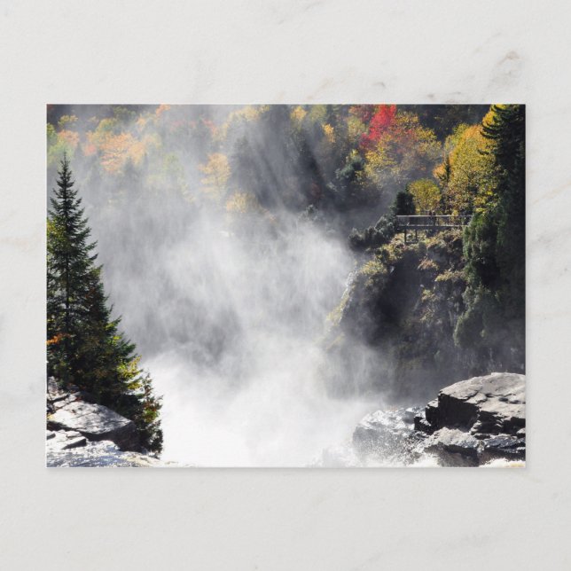 Canyon Ste-Anne Waterfall Mist Quebec Postcard Postkarte (Vorderseite)