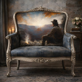 Canyon Sunset Cowboy Decoupage Seidenpapier