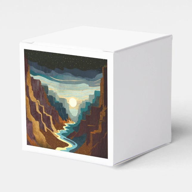 Canyon Sunset Landschaft Geschenkschachtel (Vorderseite)