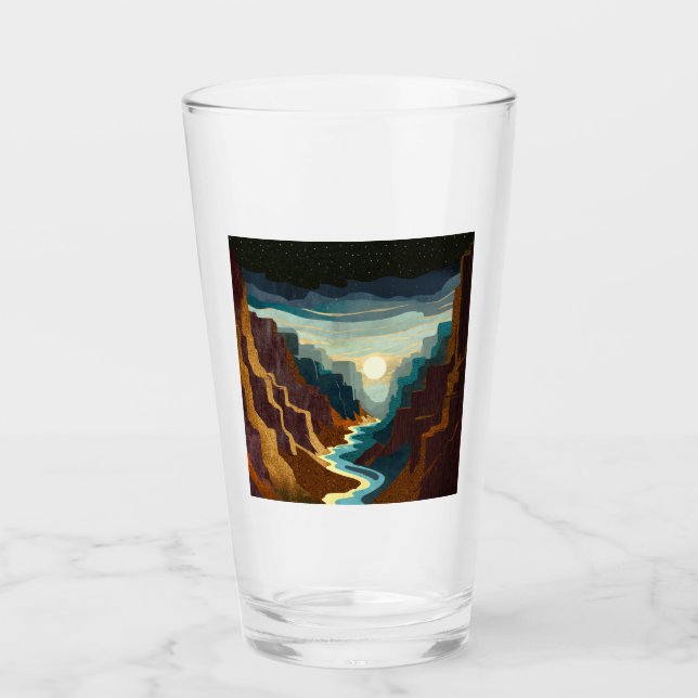 Canyon Sunset Landschaft Glas (Vorderseite)