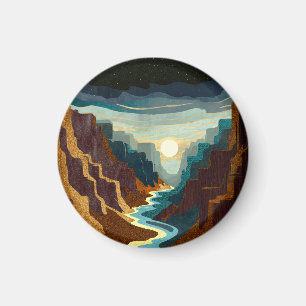Canyon Sunset Landschaft Magnet