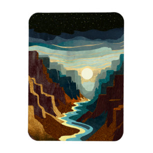 Canyon Sunset Landschaft Magnet