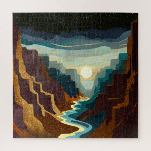 Canyon Sunset Landschaft Puzzle