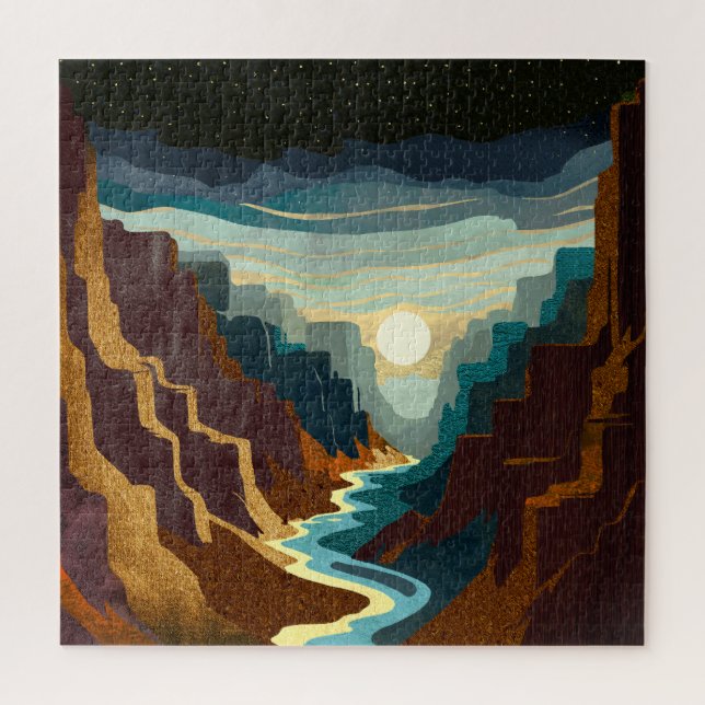 Canyon Sunset Landschaft Puzzle (Vertikal)