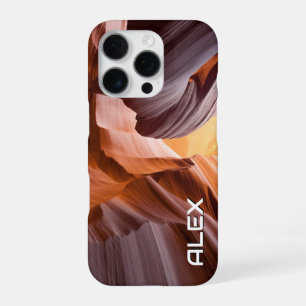 Canyon Wave Sandstone Muster Earthy Tones iPhone 16 Pro Hülle
