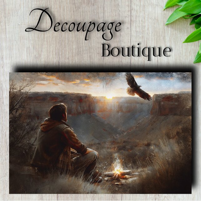 Canyon Wilderness Decoupage Seidenpapier (Canyon Wilderness Decoupage Tissue Paper)