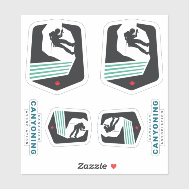 Canyoning Association Sticker Set (Blatt)