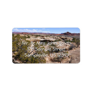 Canyonlands Blick vom Cave Springs Trail Adressaufkleber