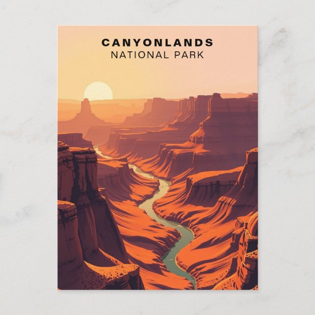Canyonlands National Park Art USA Postkarte (Vorderseite)