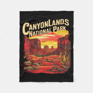 Canyonlands national park hiking souvenir fleecedecke