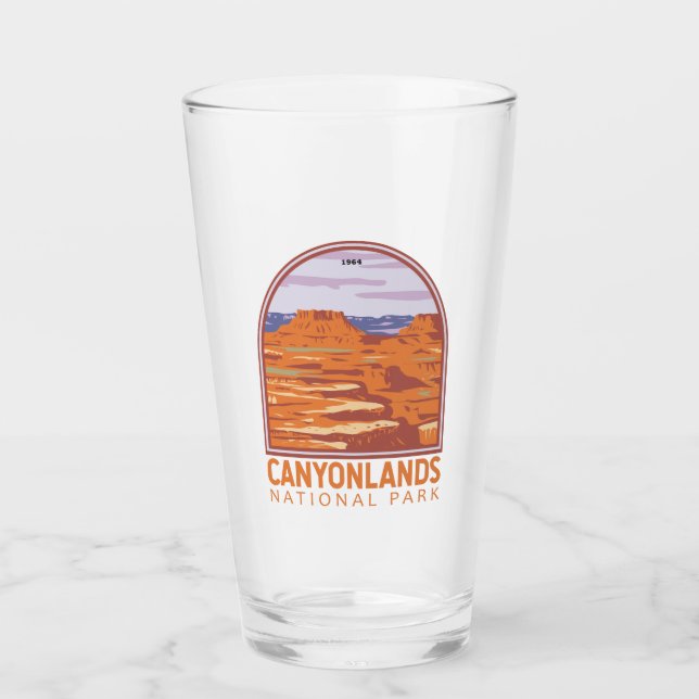 Canyonlands National Park Island Im Sky Retro Glas (Vorderseite)