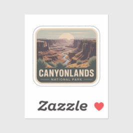 Canyonlands National Park Retro-Abzeichen Aufkleber
