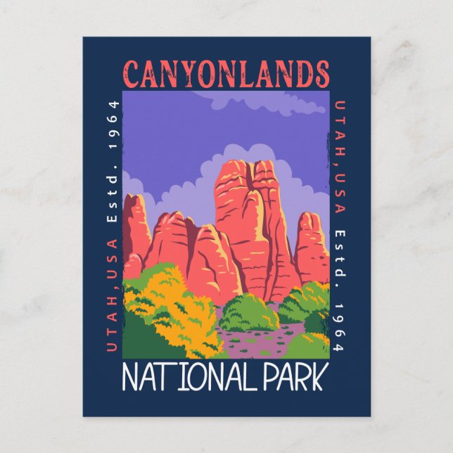 Canyonlands National Park Utah Distressed Postkarte (Vorderseite)