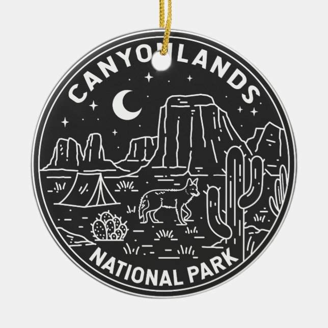 Canyonlands National Park Utah Monoline Keramik Ornament (Vorne)