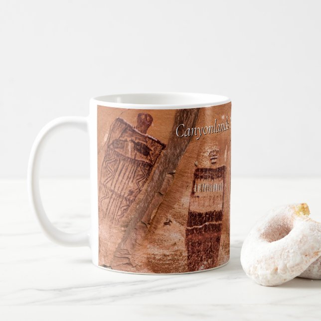 Canyonlands National Park Utah Pictograph Kaffeetasse (Mit Donut)