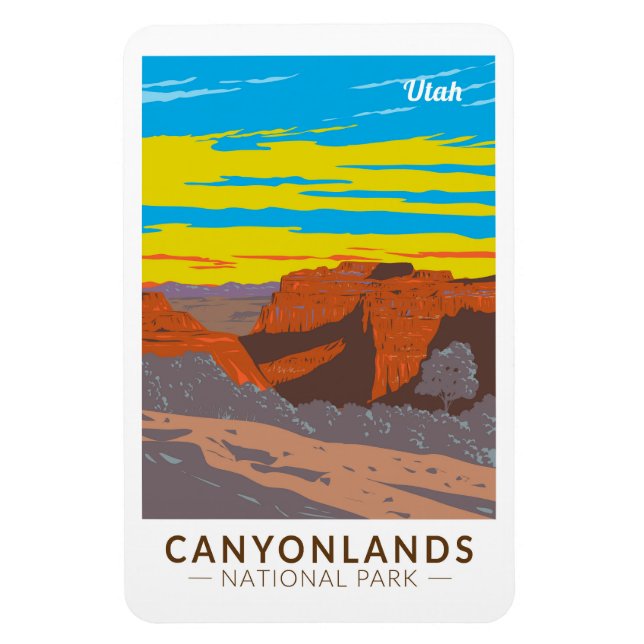 Canyonlands Nationalpark Moab Vintage Magnet (Vertikal)