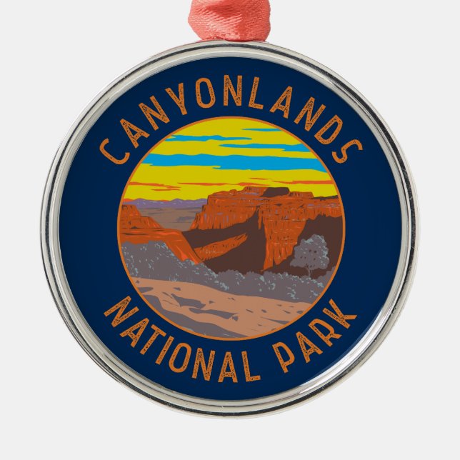 Canyonlands Nationalpark Moab Vintage Ornament Aus Metall (Vorne)