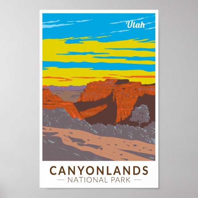 Canyonlands Nationalpark Moab Vintage Poster (Vorne)