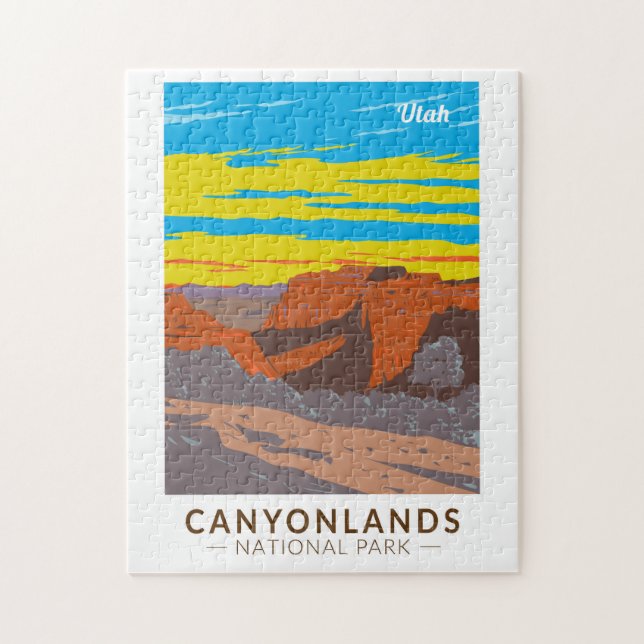 Canyonlands Nationalpark Moab Vintage Puzzle (Vertikal)