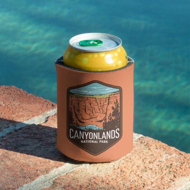 Canyonlands Nationalpark Retro Emblem Dosenkühler (In Situ Pool)