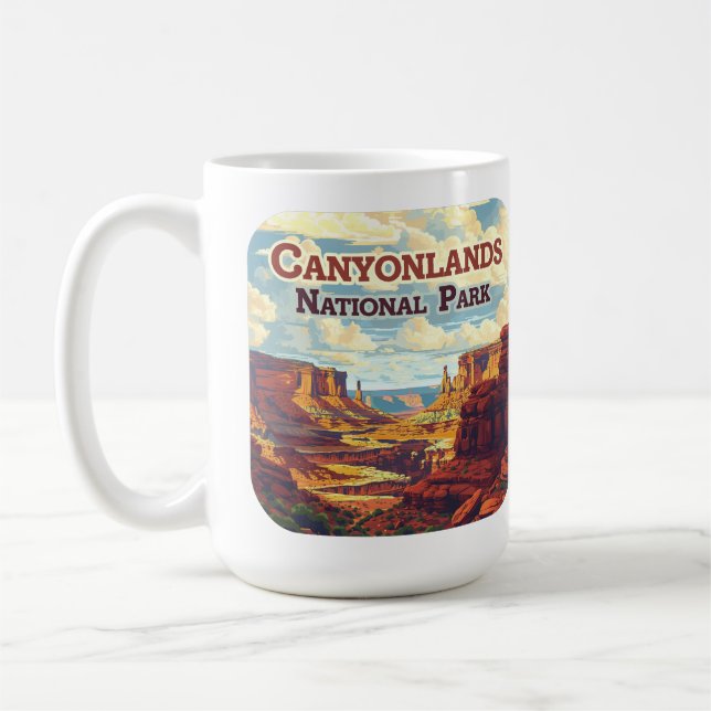 Canyonlands Nationalpark Utah Moab Retro Kaffeetasse (Links)