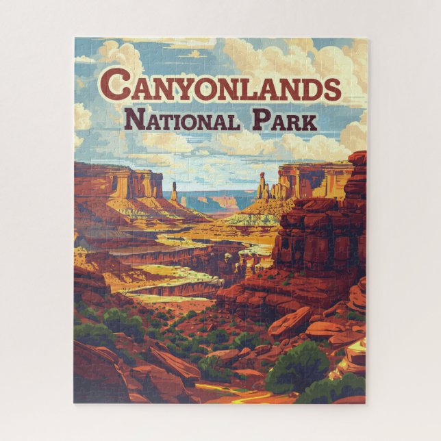 Canyonlands Nationalpark Utah Moab Retro Puzzle (Vertikal)