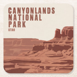 Canyonlands Nationalpark Utah Rechteckiger Pappuntersetzer
