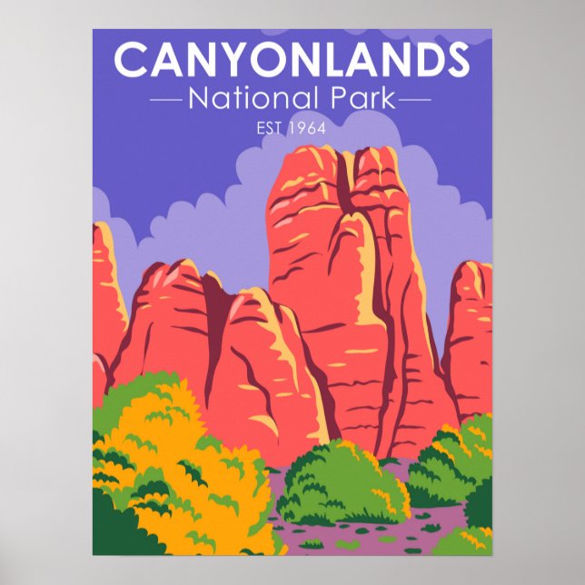 Canyonlands Nationalpark Utah Vintag Poster (Vorne)