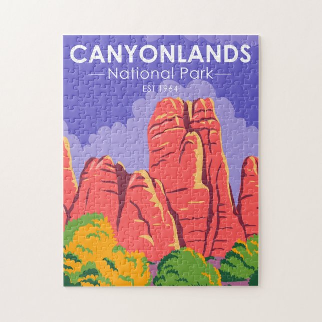 Canyonlands Nationalpark Utah Vintag Puzzle (Vertikal)