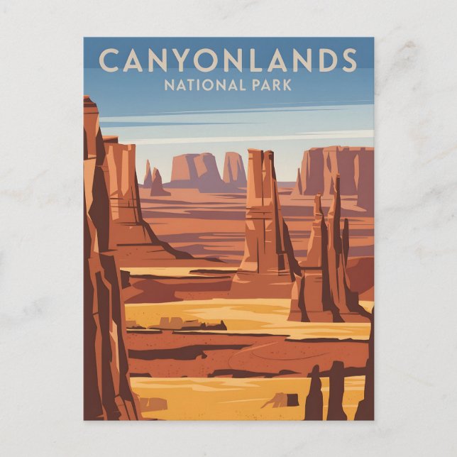 Canyonlands Nationalpark Vintag Postkarte (Vorderseite)