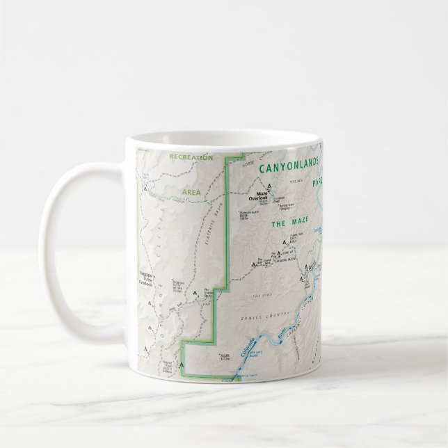 Canyonlands (Utah) Karten-Tasse Tasse (Links)