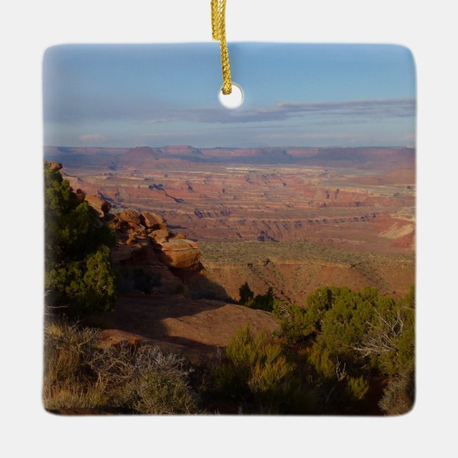 Canyonlands View von Grand View Point Trail Keramikornament (Vorderseite)