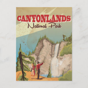Canyonlands Vintage Travel Poster Postkarte