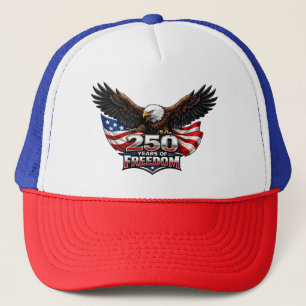 Cap 250. Unabhängigkeitstag American Eagle Trucker Truckerkappe
