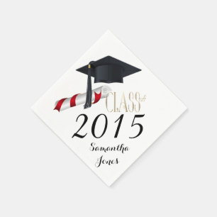 Cap and Diploma 2015 Graduation Party Napkins Serviette