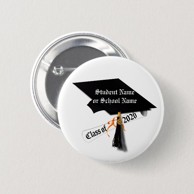 Cap and Diploma Class of 2026 Abschluss Button (Vorne & Hinten)