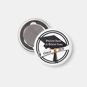Cap and Diploma Class of 2026 Abschluss Magnet