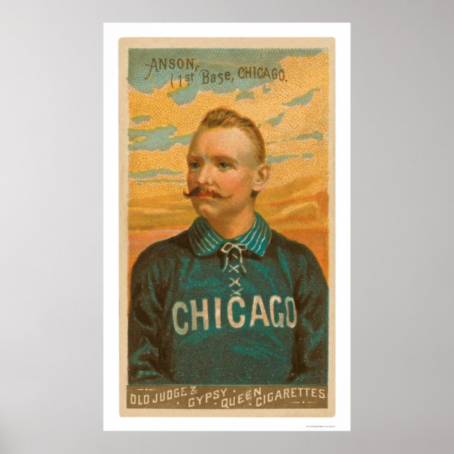 Cap Anson Baseball Card 1888 Poster (Vorne)