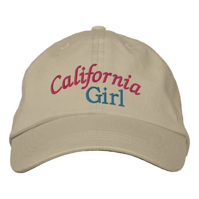 Cap - California Girls Bestickte Baseballkappe (Vorderseite)