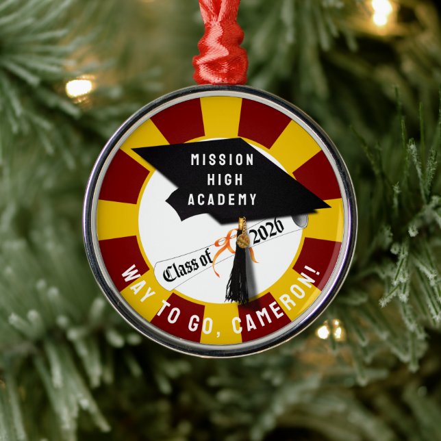 Cap Diploma Class 2026 Abschluss Ornament Aus Metall (Baum)